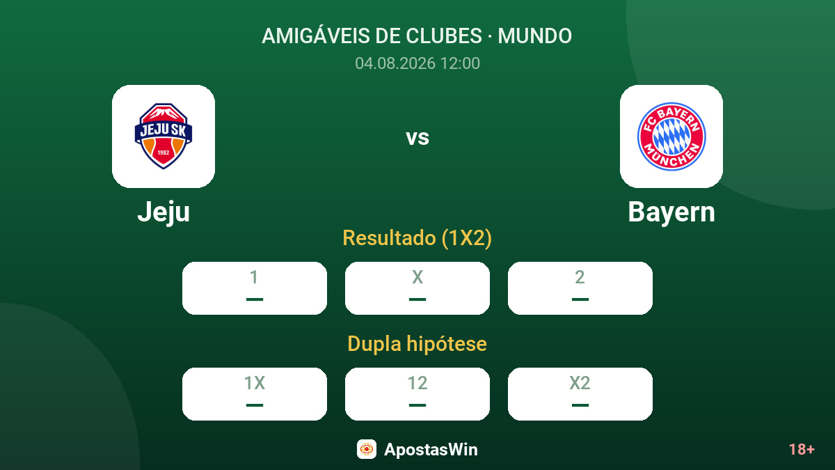 Jeju vs Bayern — odds