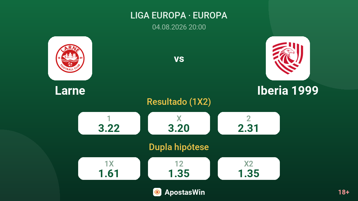 Larne vs Iberia 1999 — odds