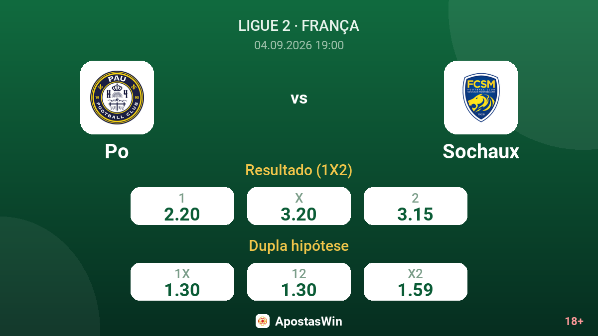 Po – Sochaux — odds