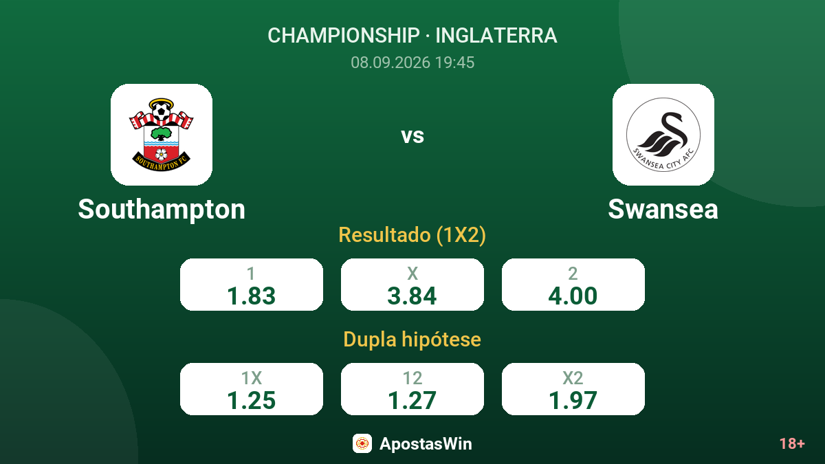 Southampton – Swansea — odds