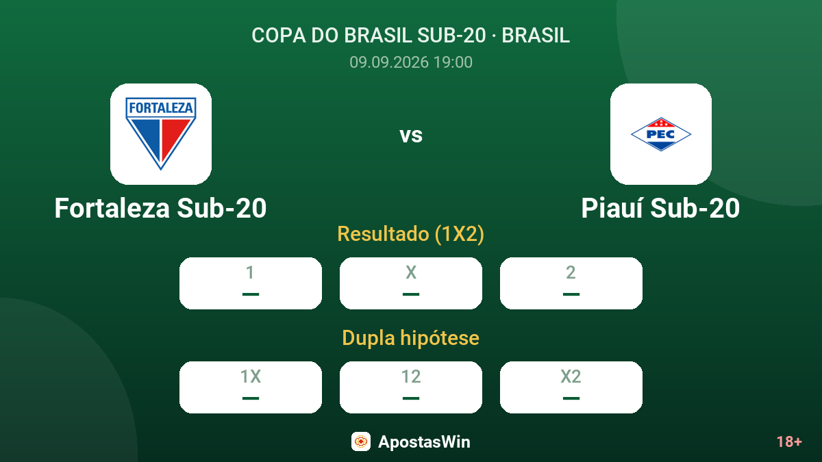 Fortaleza Sub-20 – Piauí Sub-20 — odds