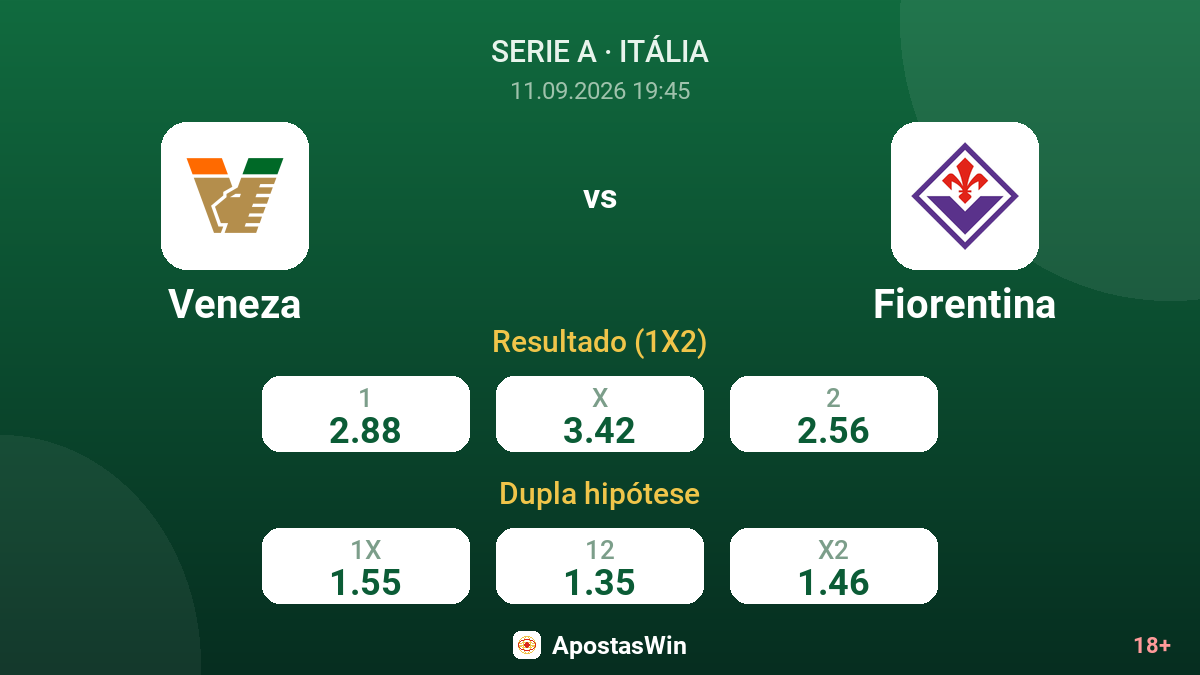 Veneza – Fiorentina — odds