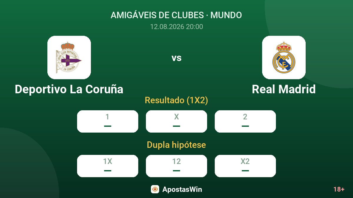 Deportivo La Coruña – Real Madrid — odds