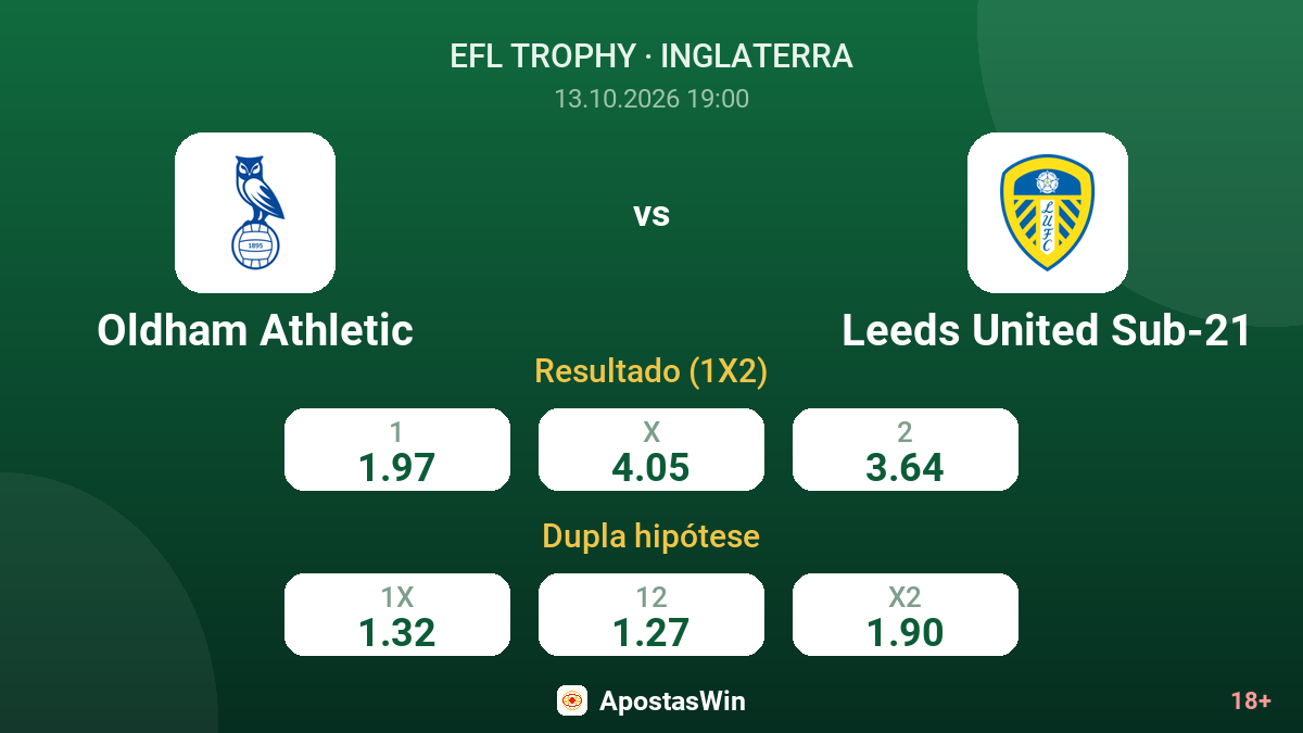 Oldham Athletic – Leeds United Sub-21 — odds