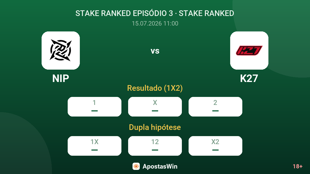 NIP vs K27 — odds