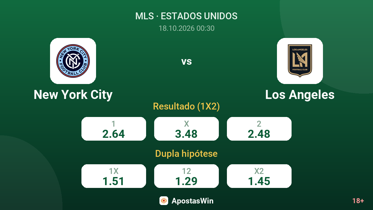 New York City – Los Angeles — odds