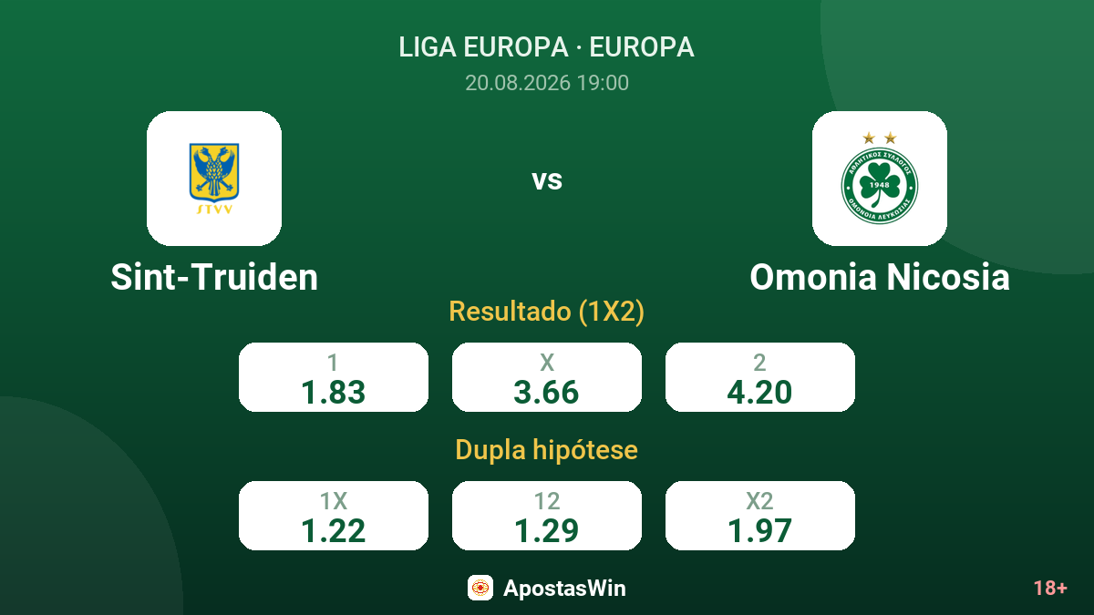 Sint-Truiden – Omonia Nicosia — odds