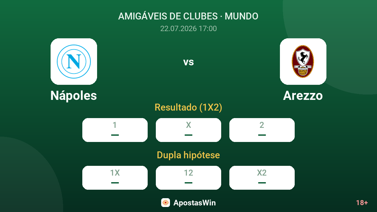 Nápoles vs Arezzo — odds