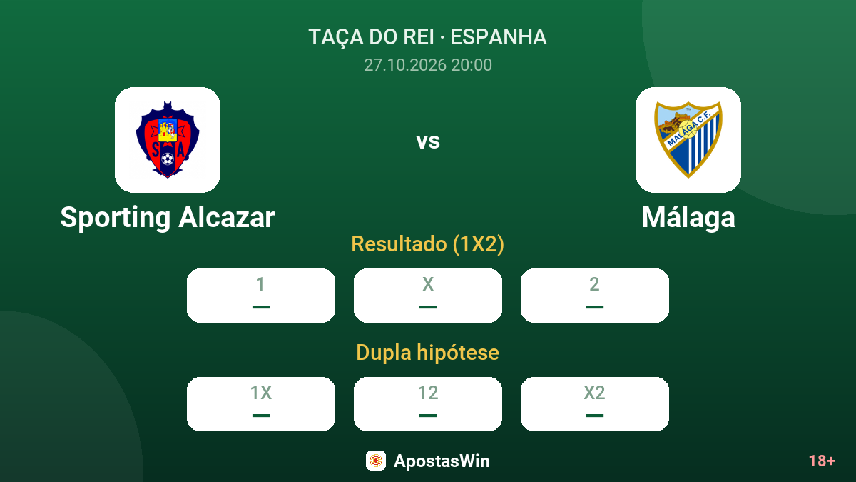 Sporting Alcazar – Málaga — odds