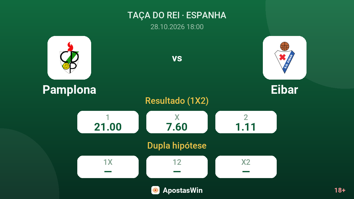 Pamplona – Eibar — odds