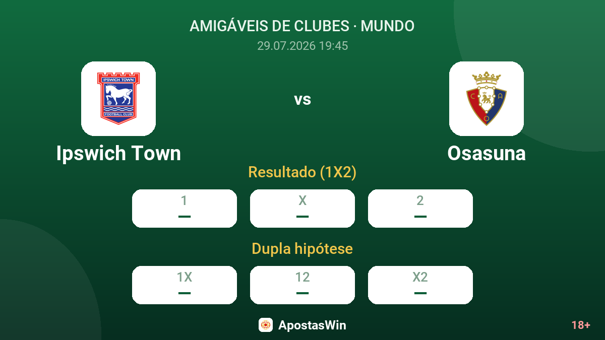 Ipswich Town vs Osasuna — odds
