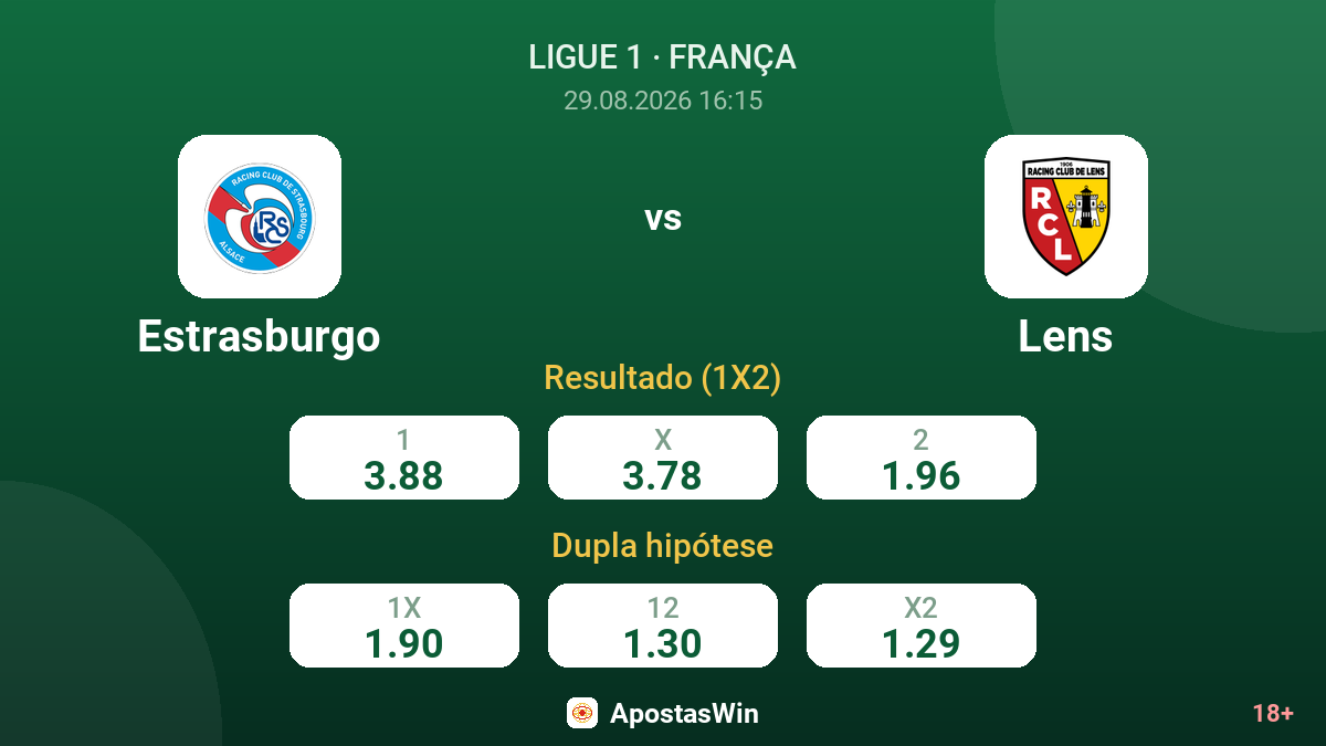 Estrasburgo – Lens — odds