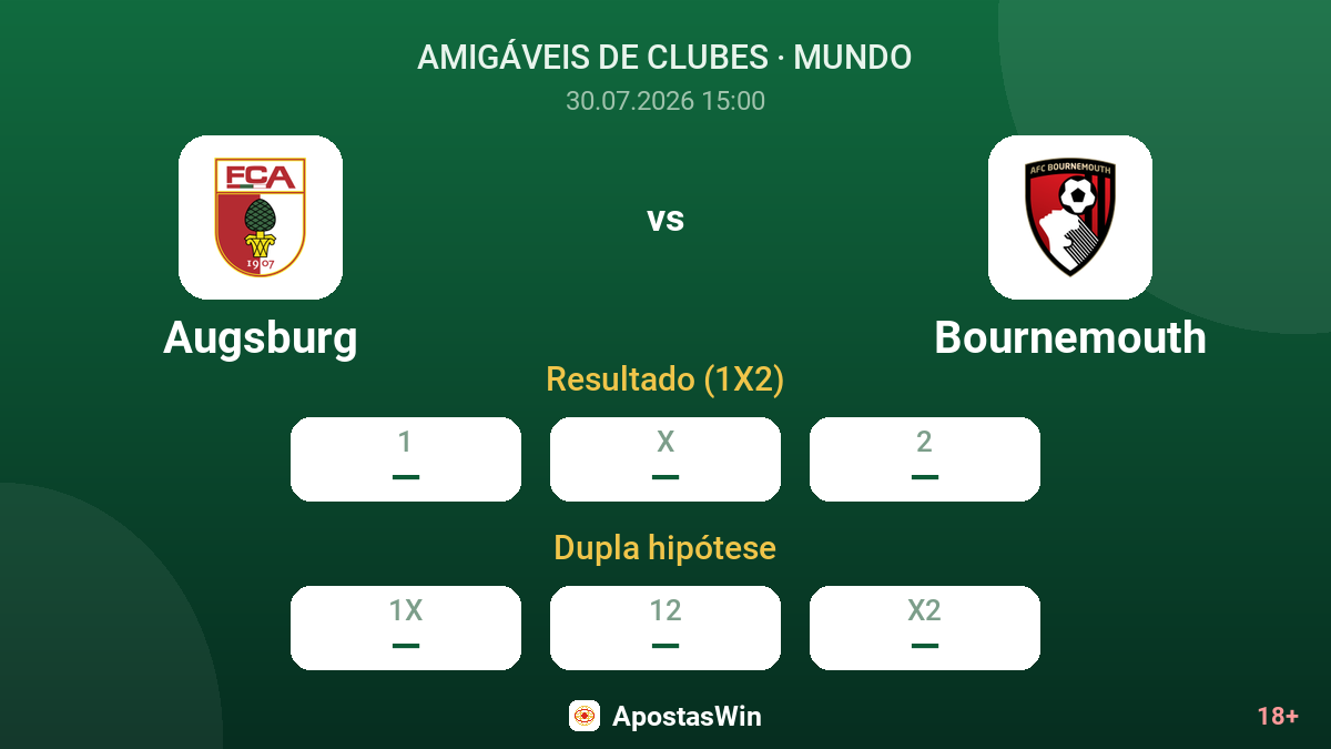 Augsburg vs Bournemouth — odds
